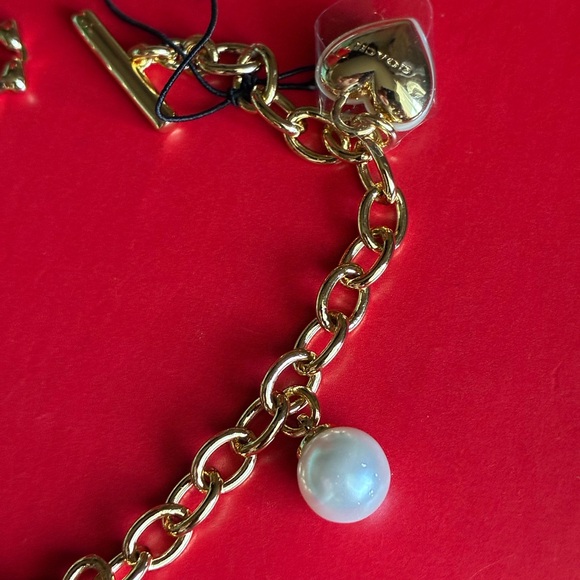 COACH Bracelet,Coach Gold and Gray Charm Bracelet - Picture 7 of 14